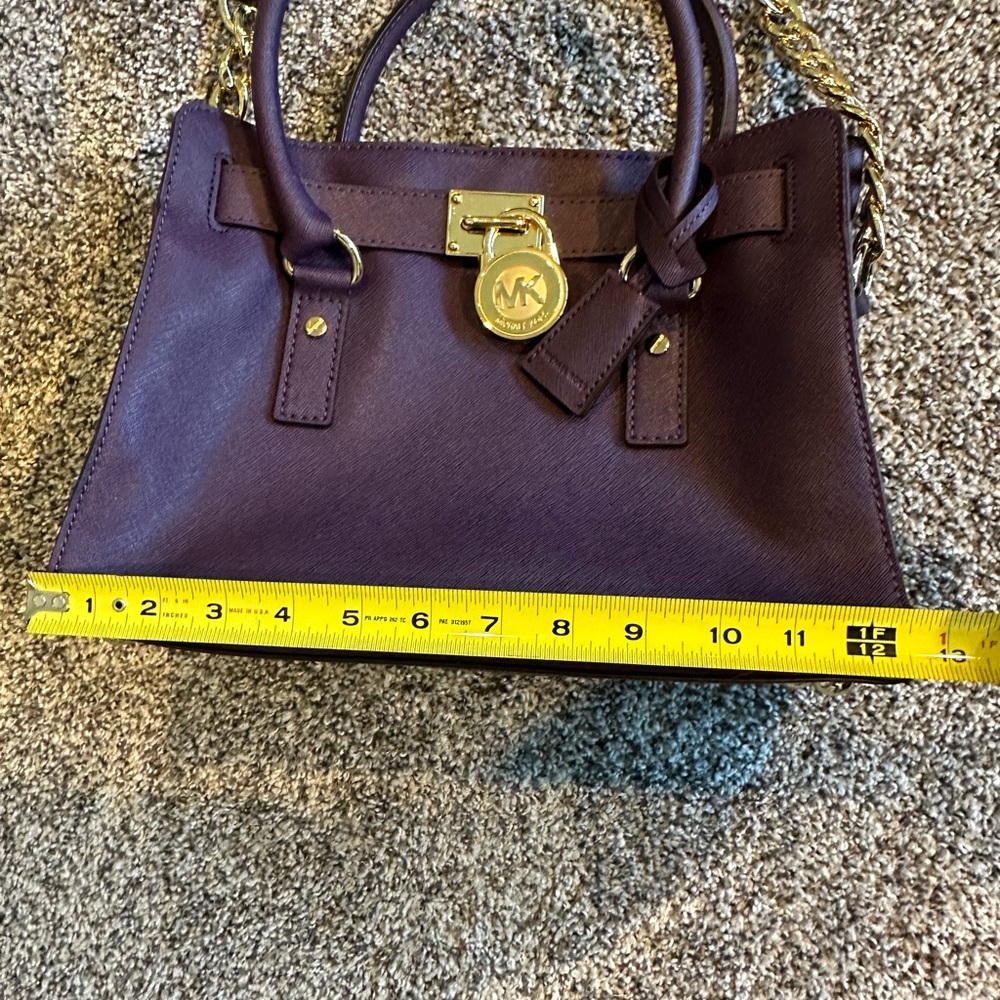 NWOT michael kors purple purse with handles and shoulder strap - Picture 6 of 13